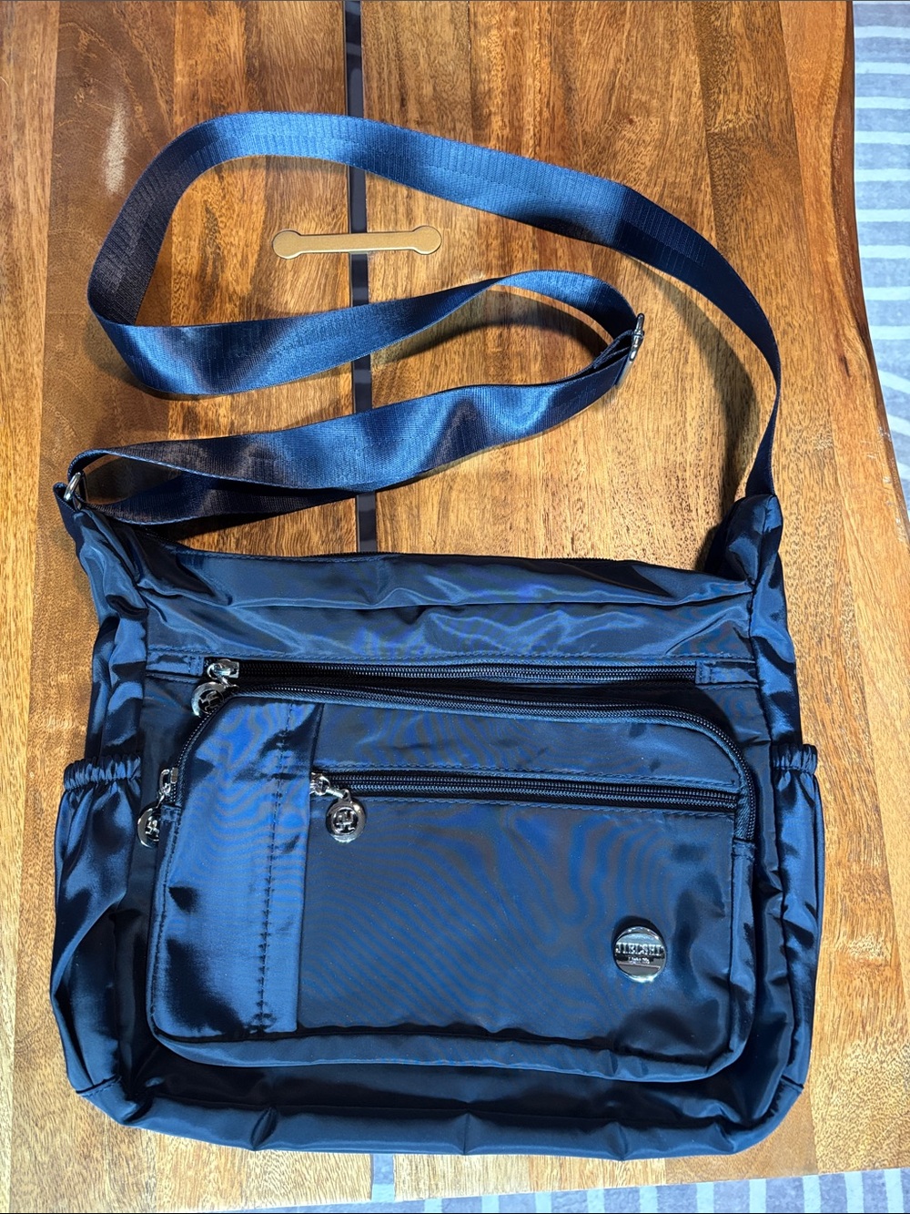 Blue Crossbody Bag for Women - Sleek Everyday Shoulder Bag - Picture 2 of 11